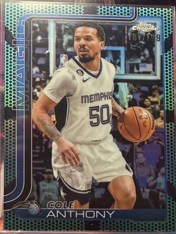 Cole Anthony [Aqua Basketball Refractor] #175