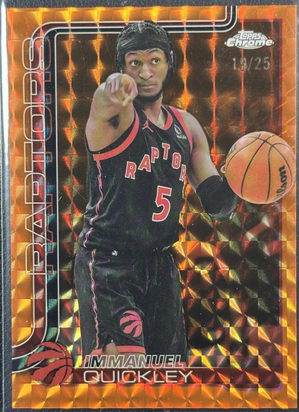 Immanuel Quickley [Orange Geometric Refractor] #212