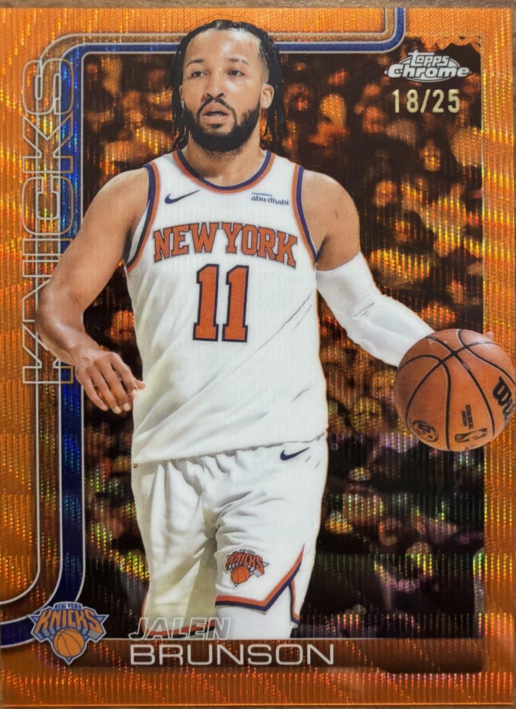 Jalen Brunson [Orange Wave Refractor] #101