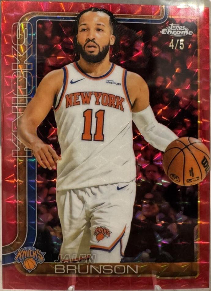 Jalen Brunson [Red Geometric Refractor] #101