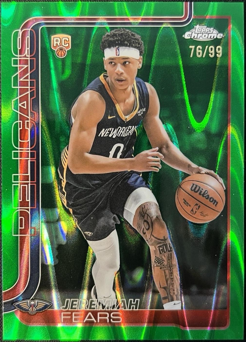 Jeremiah Fears [Green Basketball Refractor] #257