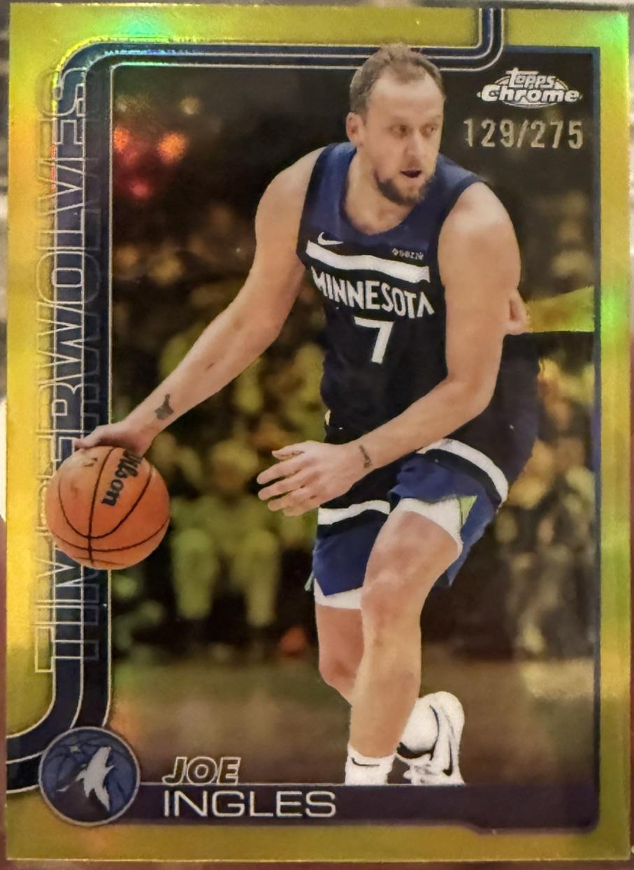 Joe Ingles [Yellow Basketball Refractor] #142