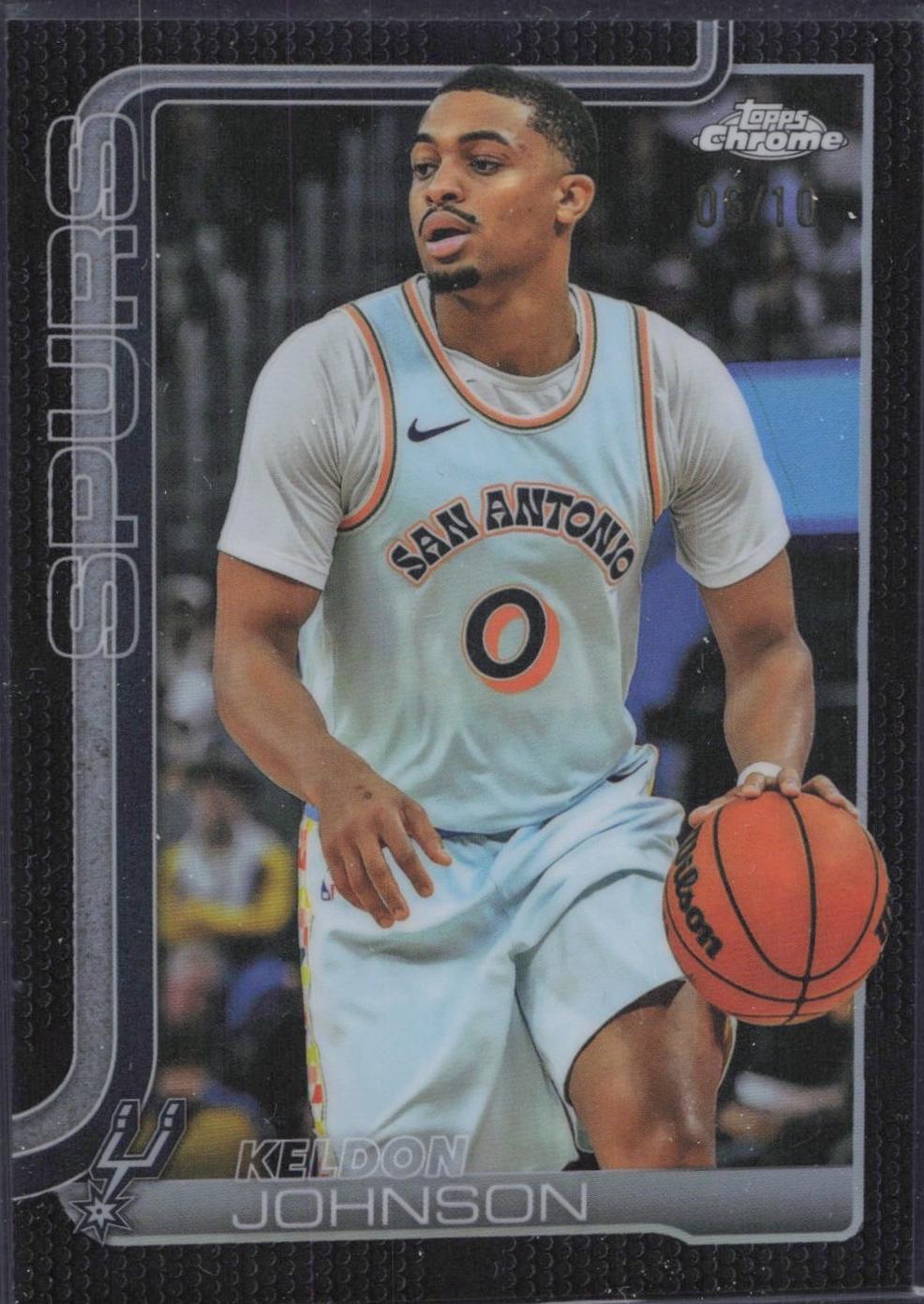 Keldon Johnson [Black Basketball Refractor] #220