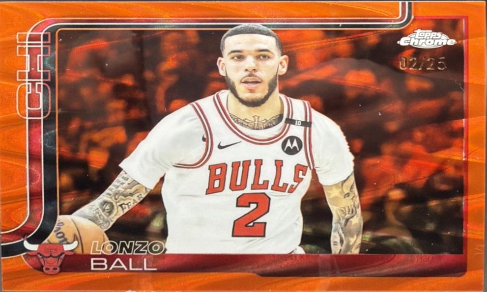 Lonzo Ball [Orange Wave Refractor] #38