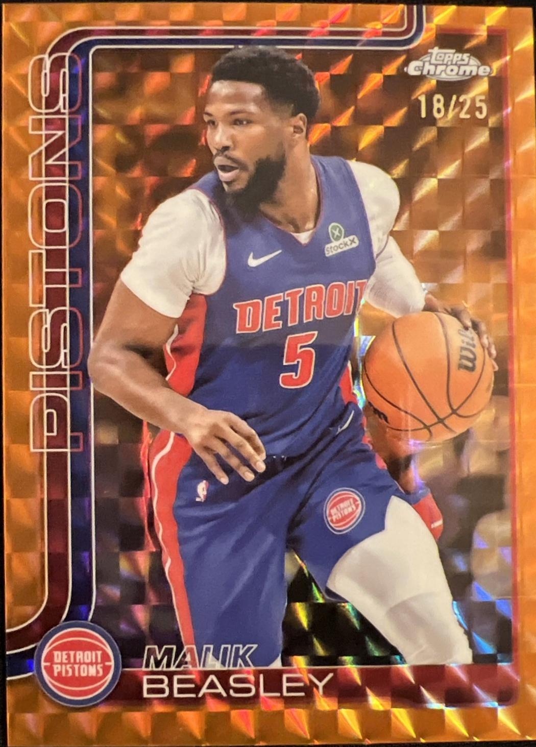 Malik Beasley [Orange Geometric Refractor] #36
