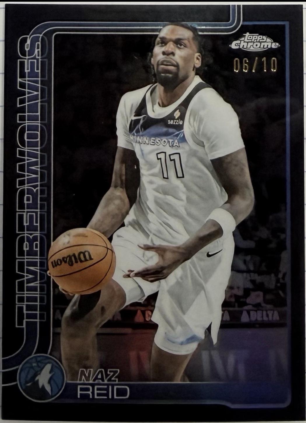 Naz Reid [Black Refractor] #156
