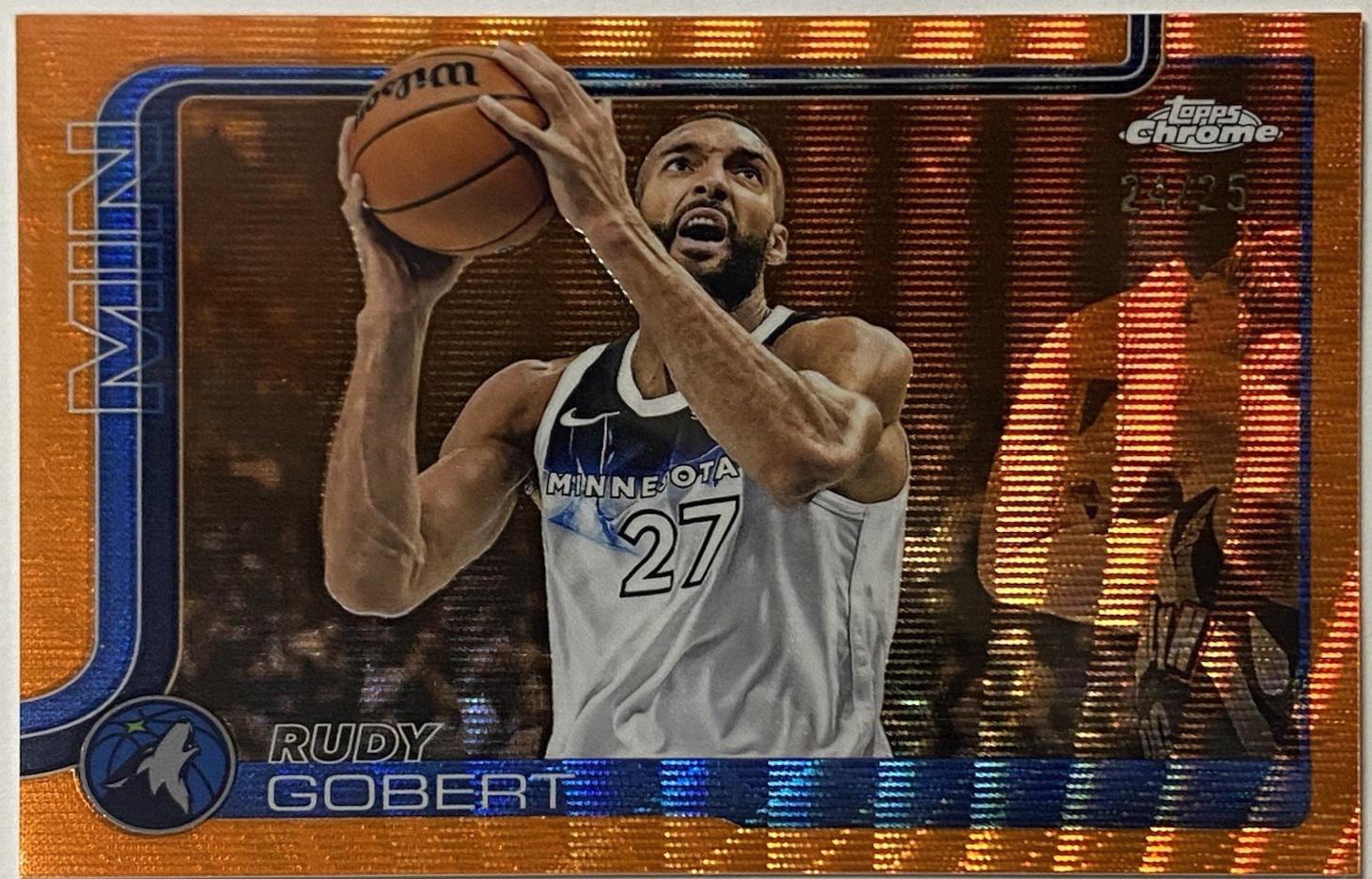 Rudy Gobert [Orange Basketball Refractor] #165