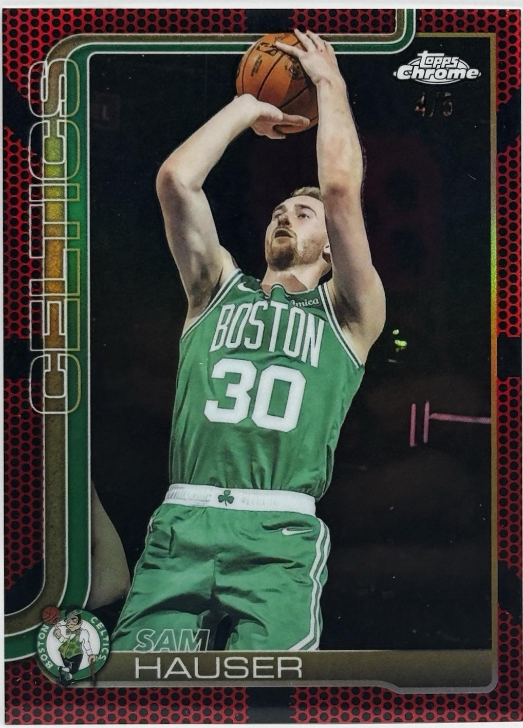 Sam Hauser [Red Basketball Refractor] #14
