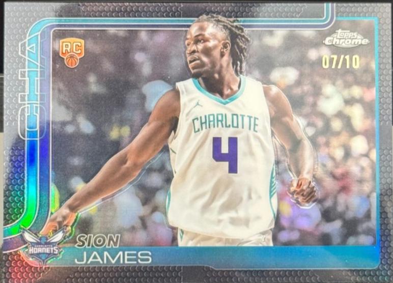 Sion James [Black Basketball Refractor] #283