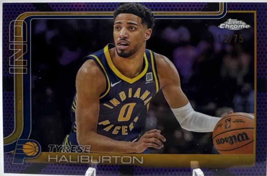 Tyrese Haliburton [Purple Basketball Refractor] #3