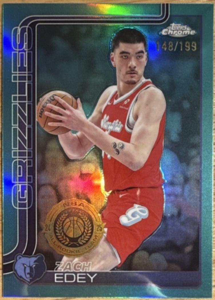 Zach Edey [Aqua Basketball Refractor] #128