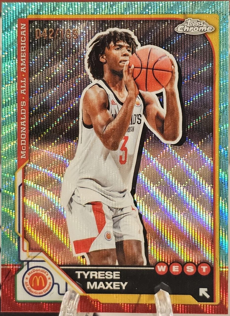 Tyrese Maxey [Aqua Wave Refractor] #80