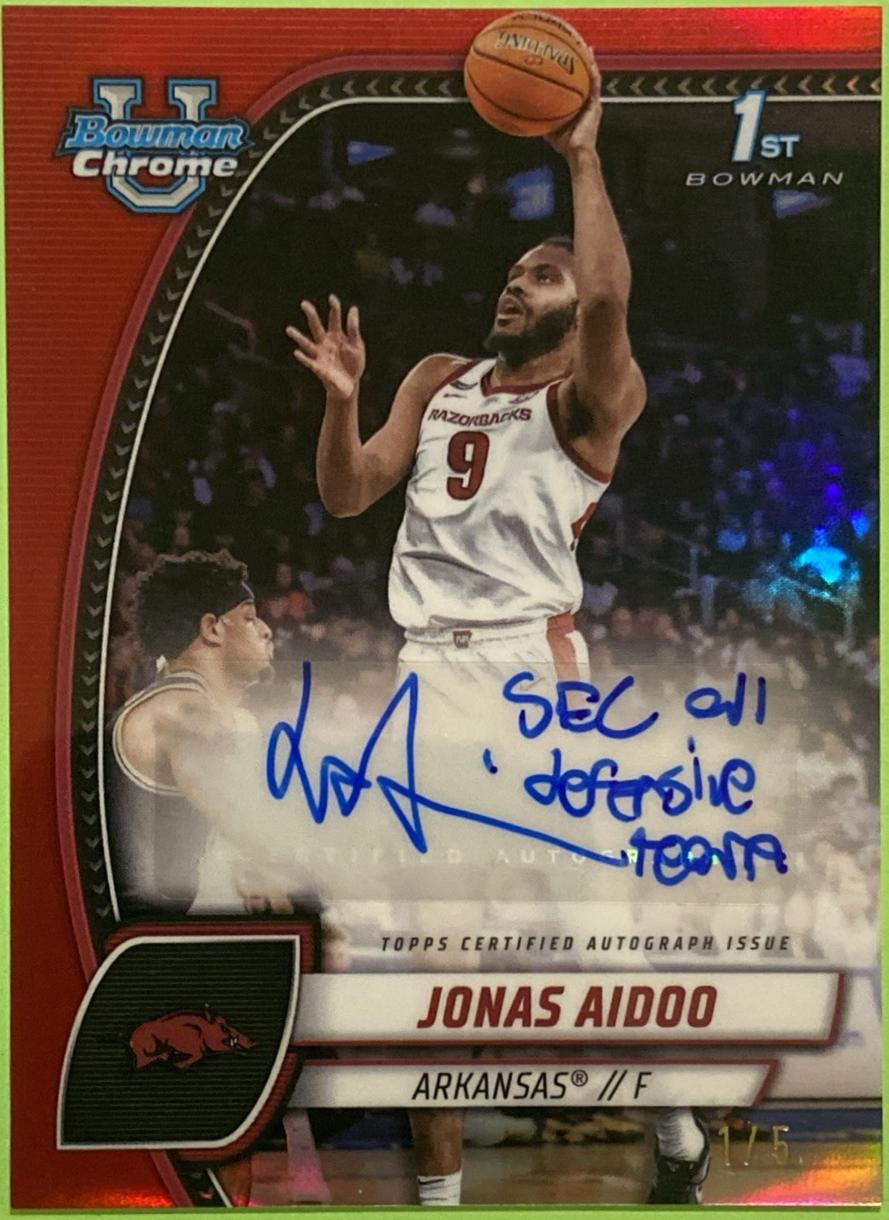 Jonas Aidoo [Red Refractor Autograph] #32