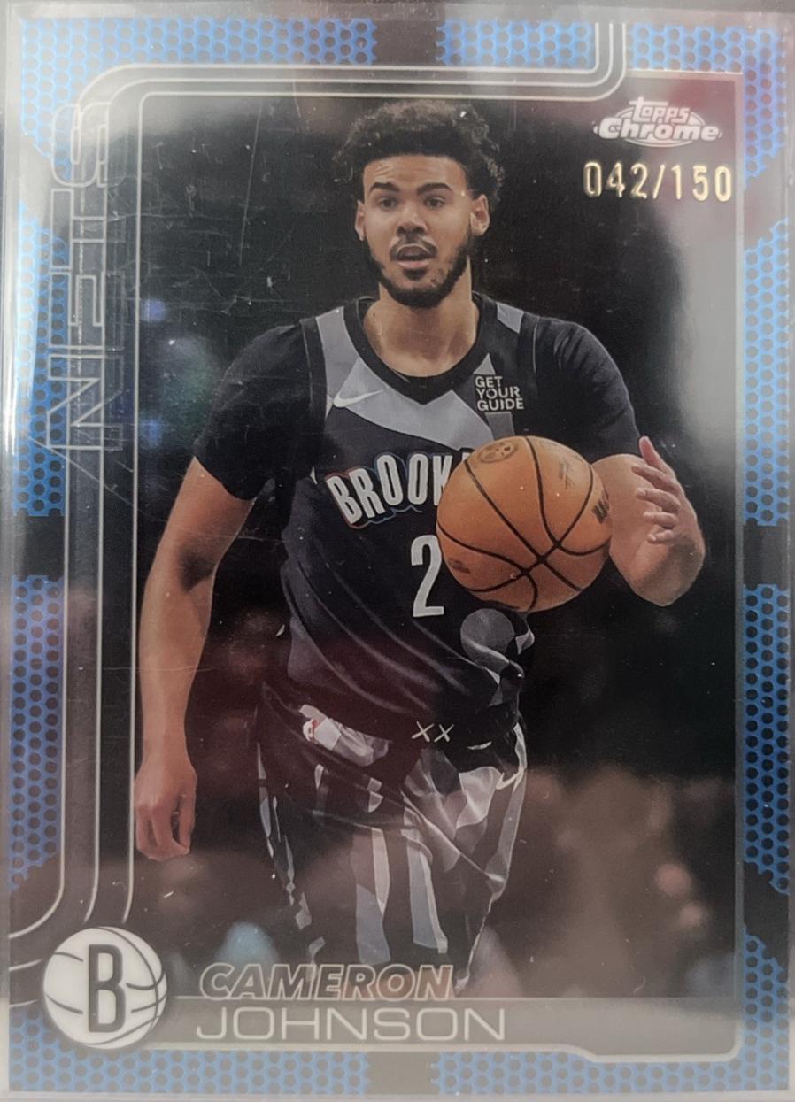 Cameron Johnson [Blue Basketball Refractor] #84