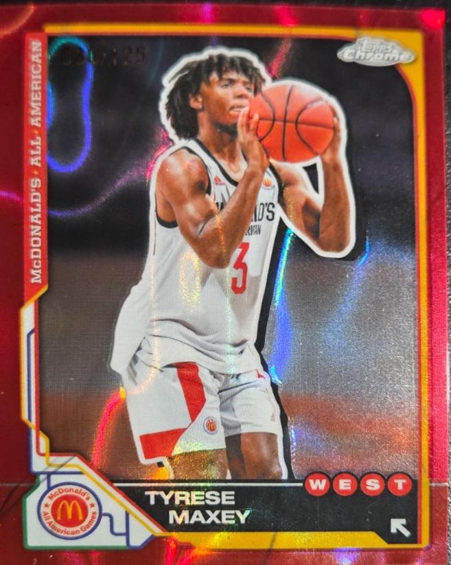 Tyrese Maxey [Red Lava Refractor] #80