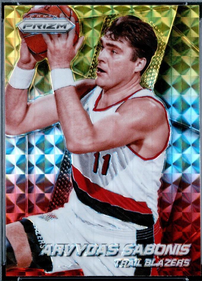 Arvydas Sabonis [Yellow and Red Mosaic Prizm] #234