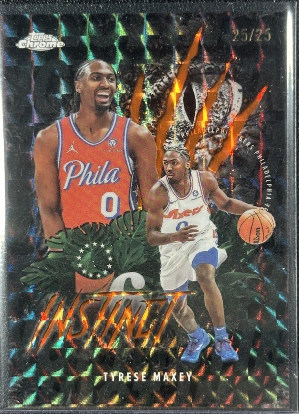 Tyrese Maxey [Refractor Orange Geometric] #INS-6