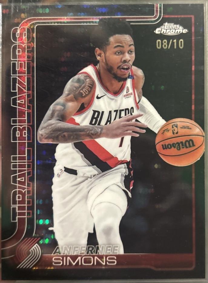 Anfernee Simons [Black Refractor] #122