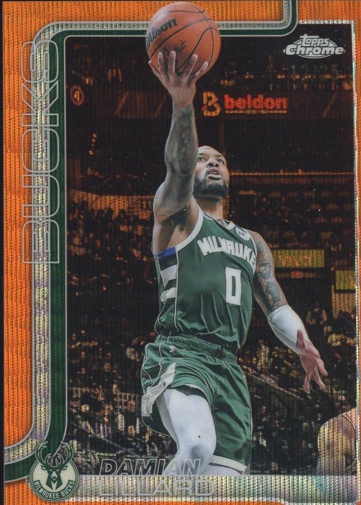 Damian Lillard [Orange Wave Refractor] #153