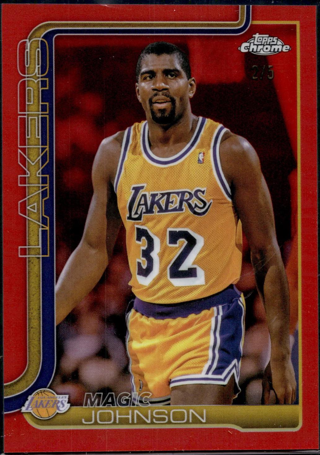 Magic Johnson [Red Basketball Refractor] #244