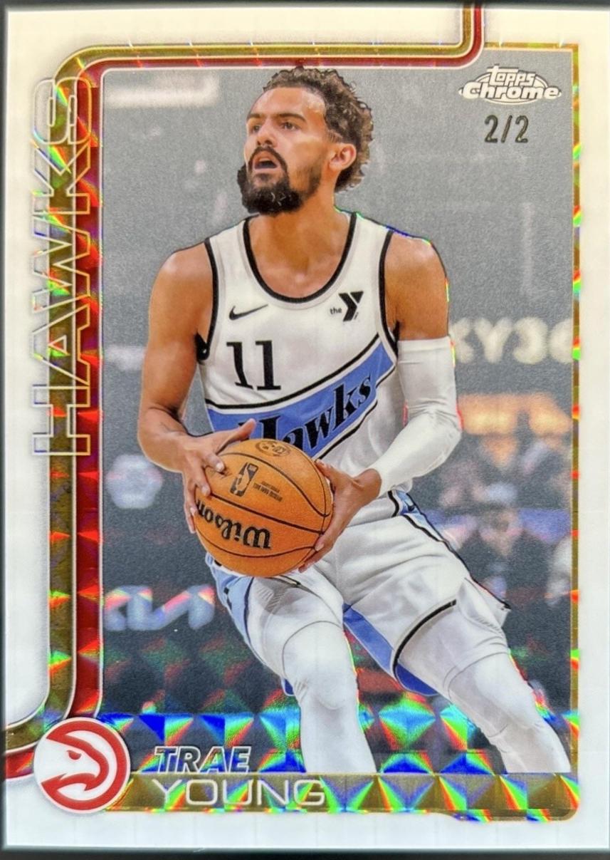 Trae Young [White Geometric Refractor] #5