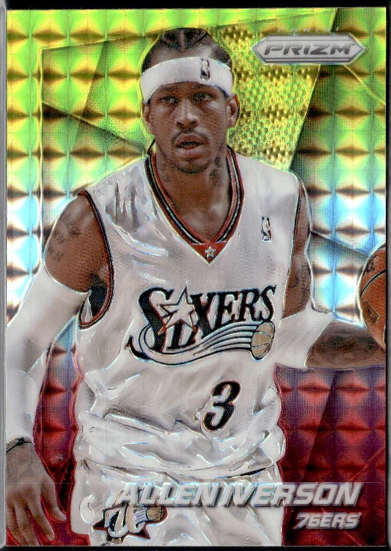 Allen Iverson [Yellow and Red Mosaic Prizm] #184