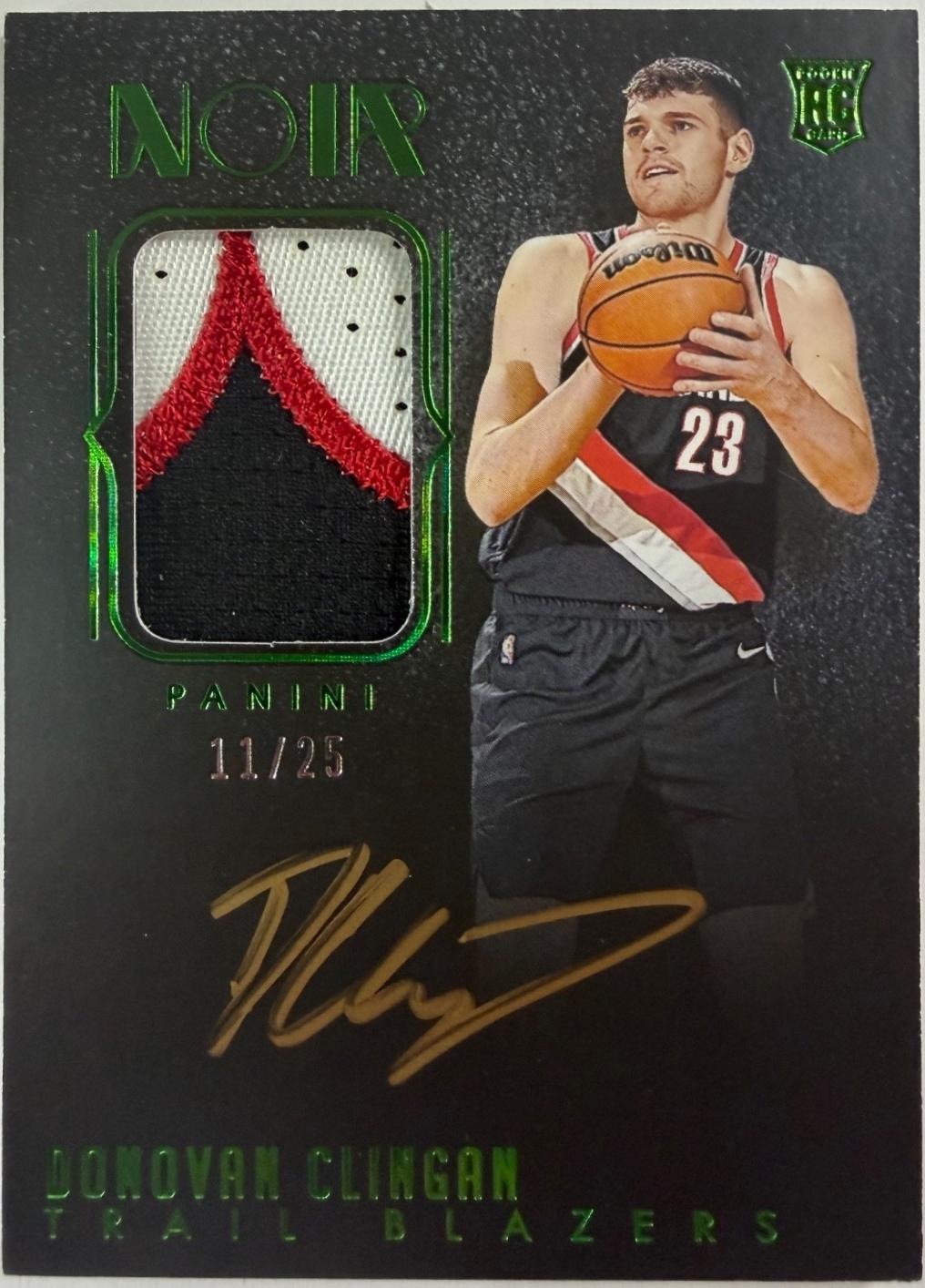 Donovan Clingan [Holo Green 10th Anniversary Patch Autograph] #383