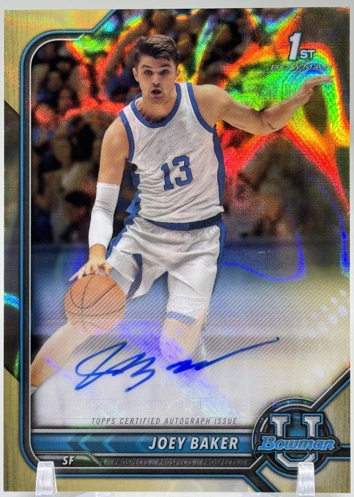 Joey Baker [Gold Lava Refractor] #BCPA-JBA