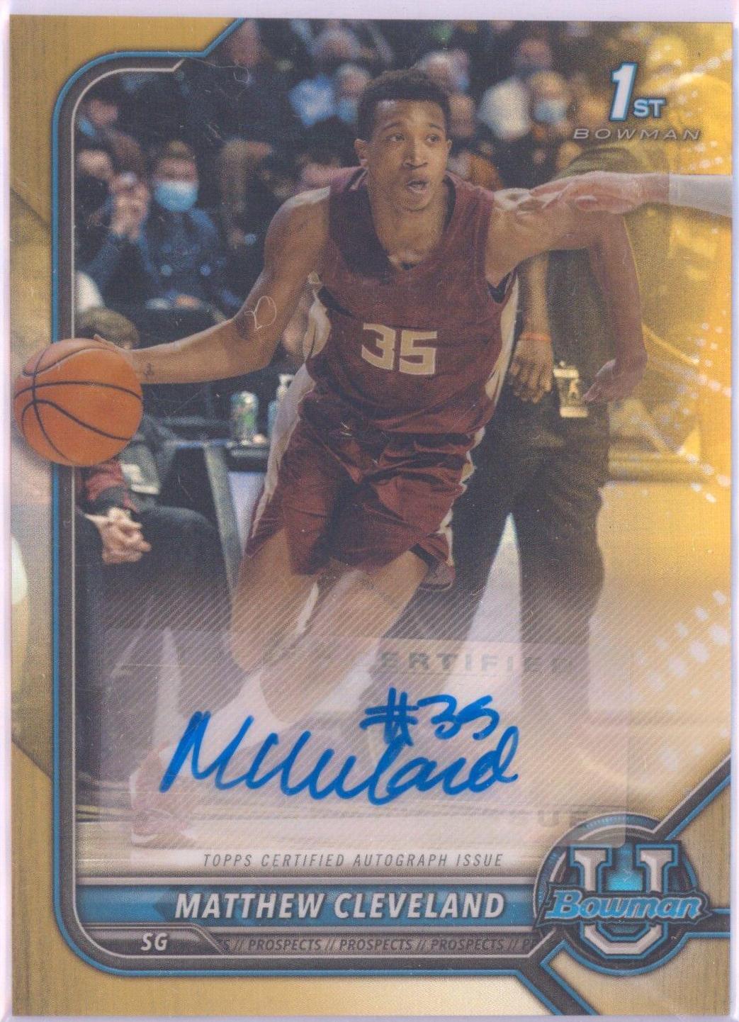 Matthew Cleveland [Gold Refractor] #BCPA-MCL