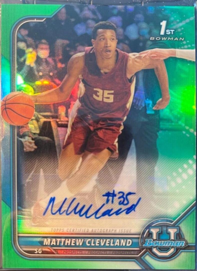 Matthew Cleveland [Green Refractor] #BCPA-MCL