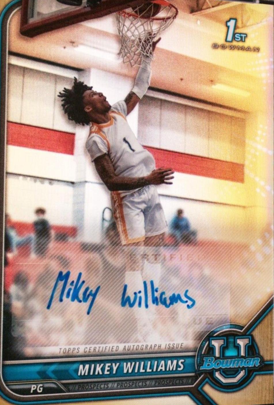 Mikey Williams [Gold Refractor] #BCPA-MW