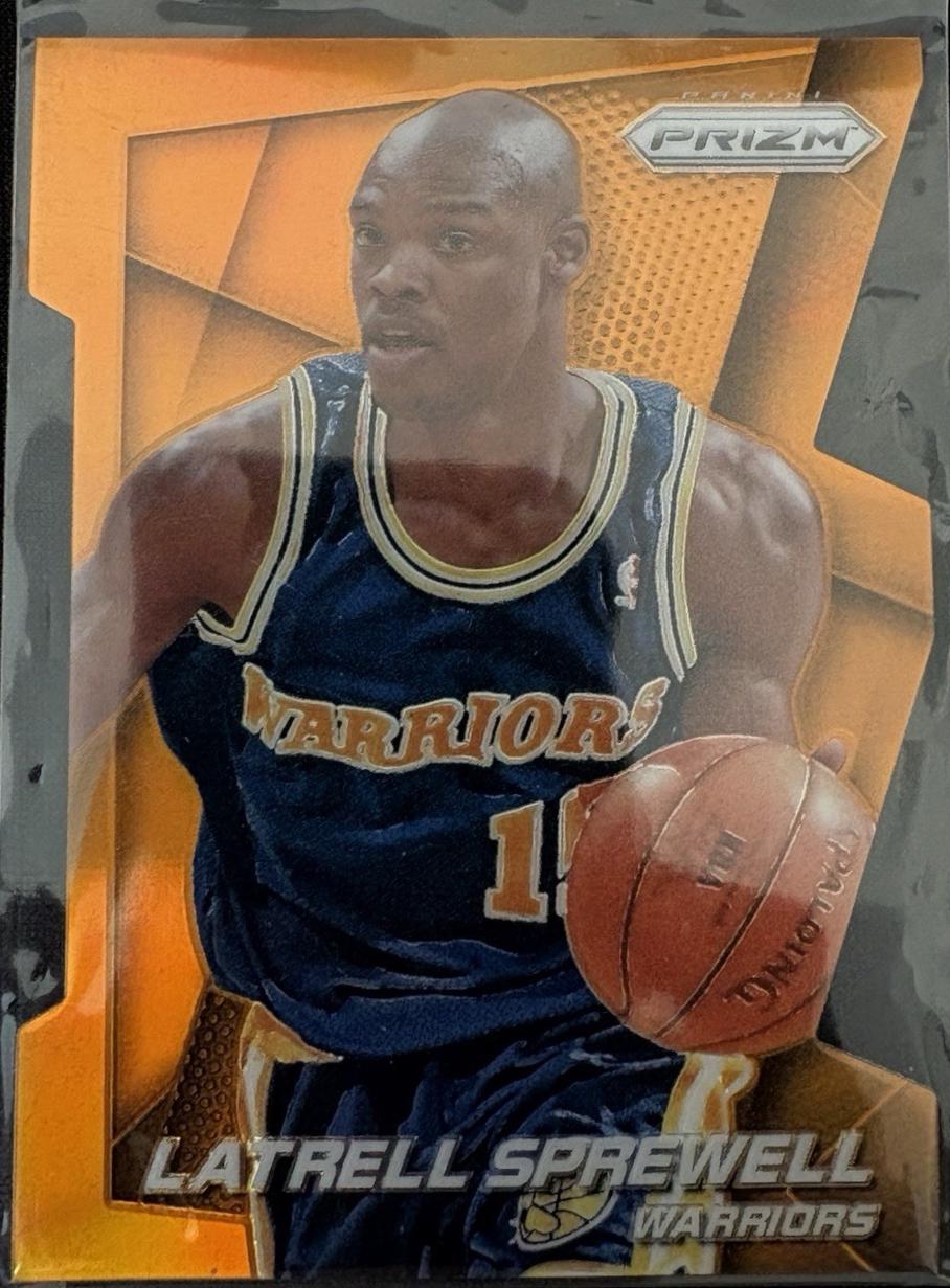 Latrell Sprewell [Orange Die Cut Prizm] #155