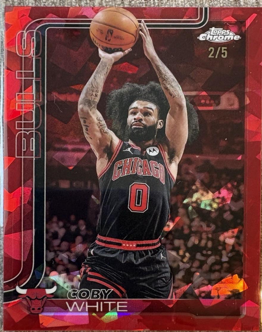 Coby White [Red Basketball Refractor] #80