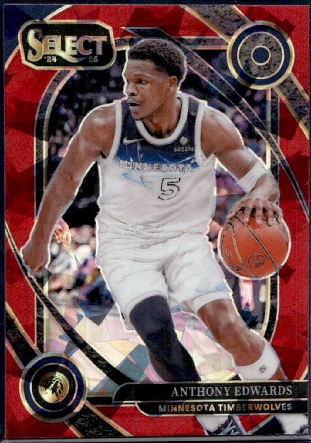 Anthony Edwards [Red Cracked Ice Prizm] #248
