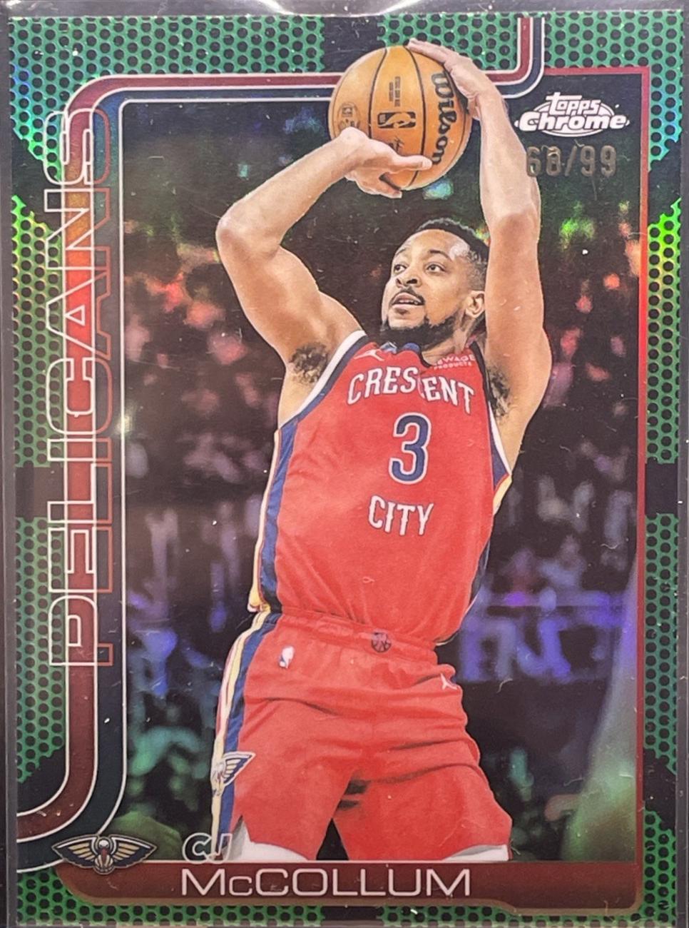 CJ McCollum [Green Basketball Refractor] #136