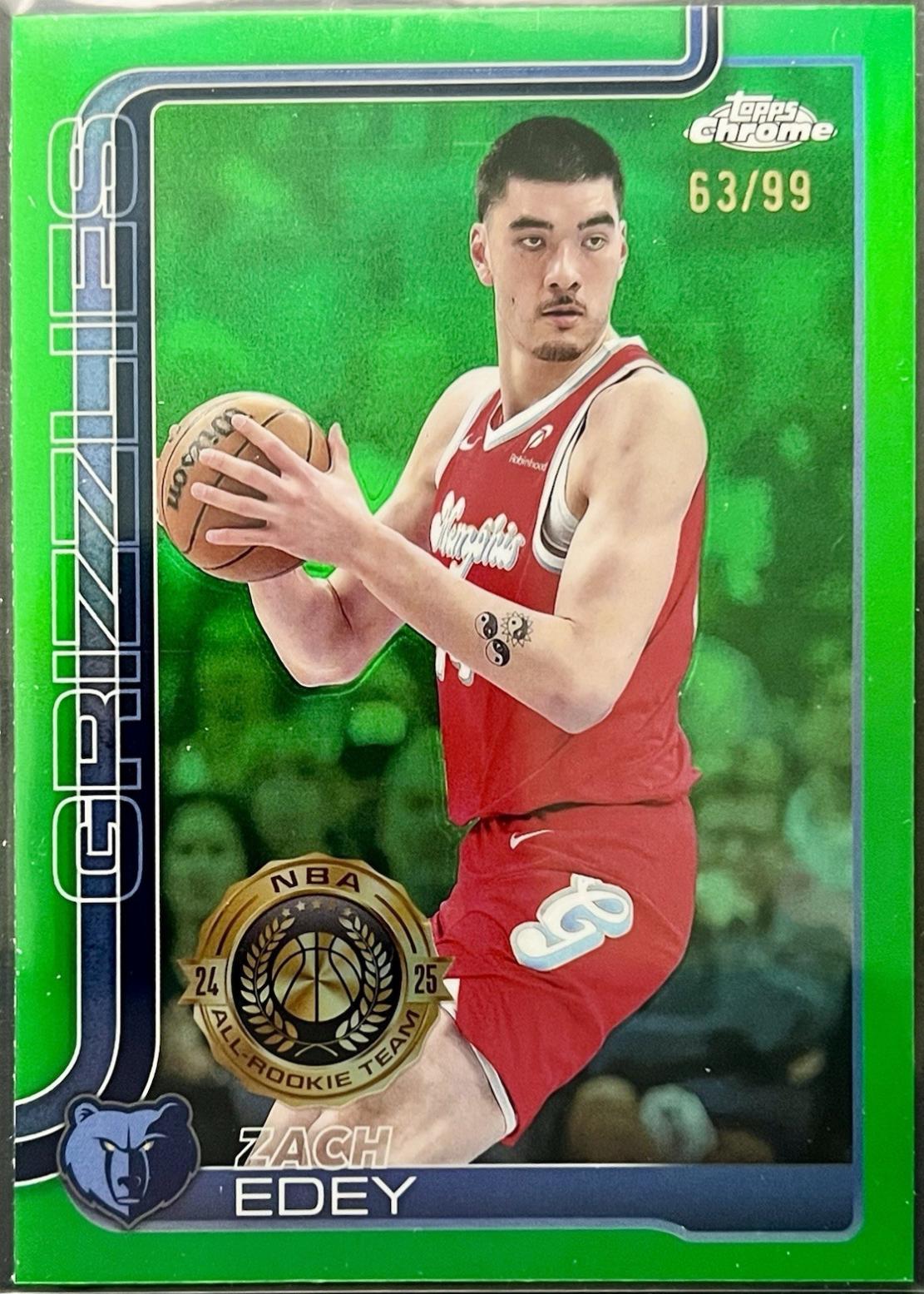 Zach Edey [Green Basketball Refractor] #128