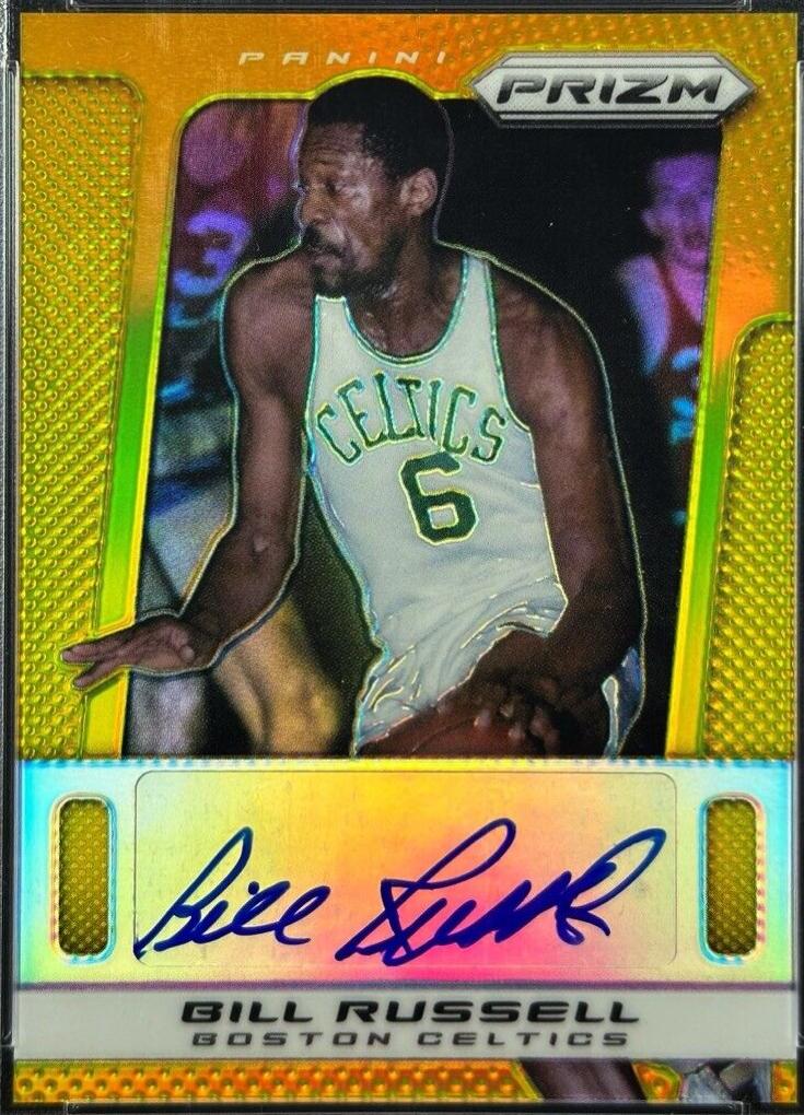 Bill Russell [Gold Prizm] #61