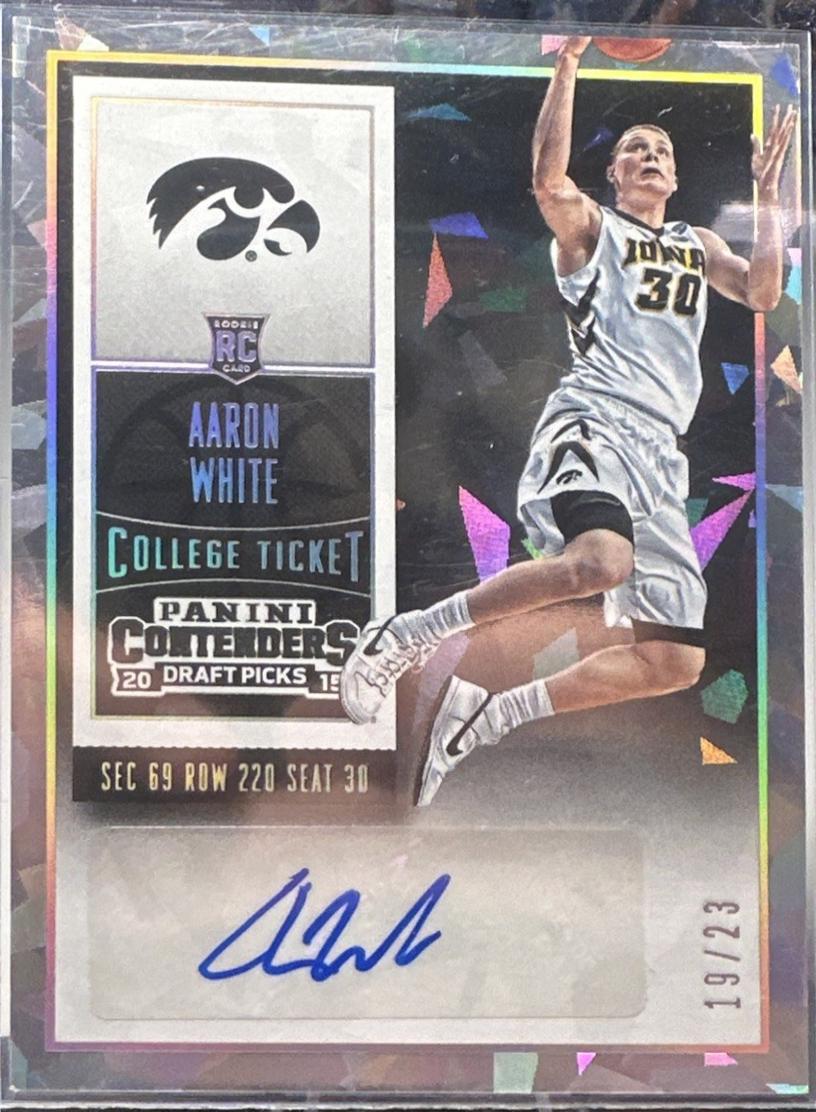 Aaron White [Autograph Cracked Ice Ticket] #109