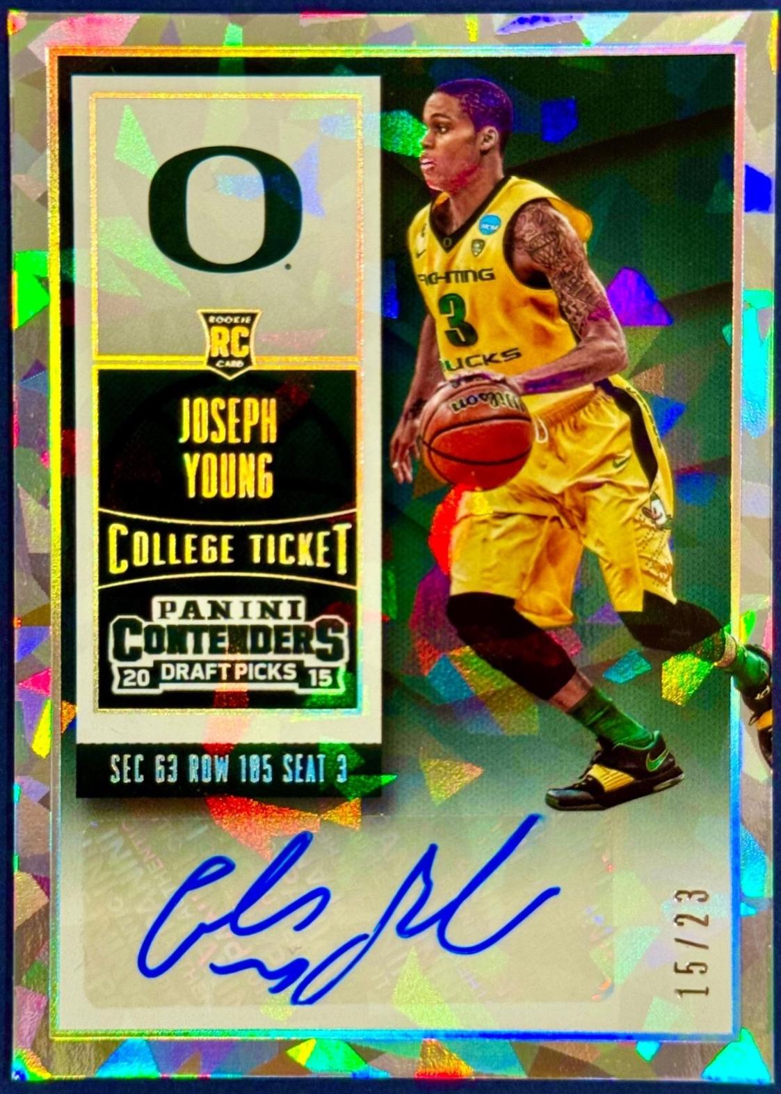 Joe Young [Autograph Cracked Ice Ticket] #121