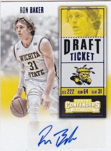 Ron Baker [White Jersey Autograph Draft Ticket Blue Foil] #139