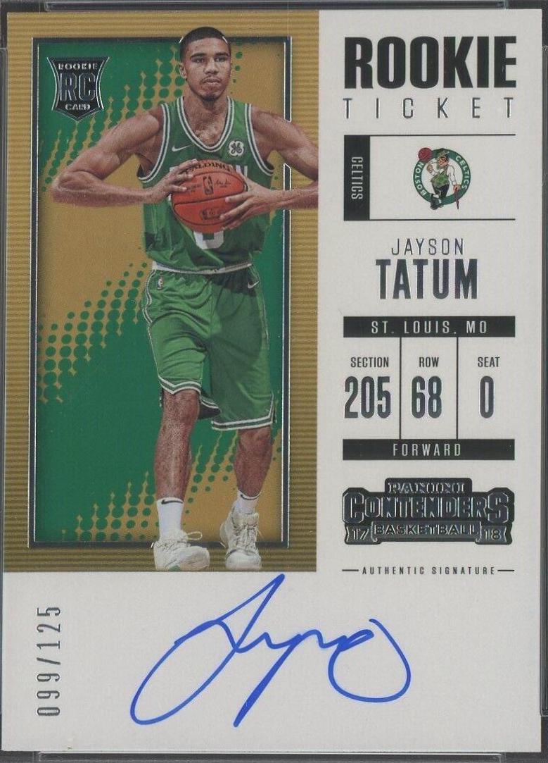 Jayson Tatum [Horizontal Autograph Playoff Ticket] #103