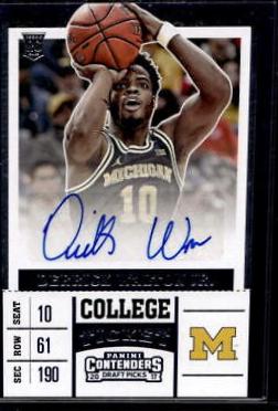 Derrick Walton Jr. [Draft Ticket Autograph Blue Foil] #125