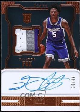 DE'Aaron Fox [Jersey Autograph Bronze] #149