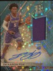 DE'Aaron Fox [Autograph Jersey Neon Blue] #109