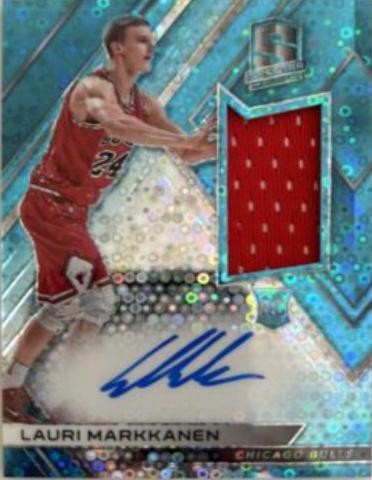 Lauri Markkanen [Autograph Jersey Neon Blue] #128