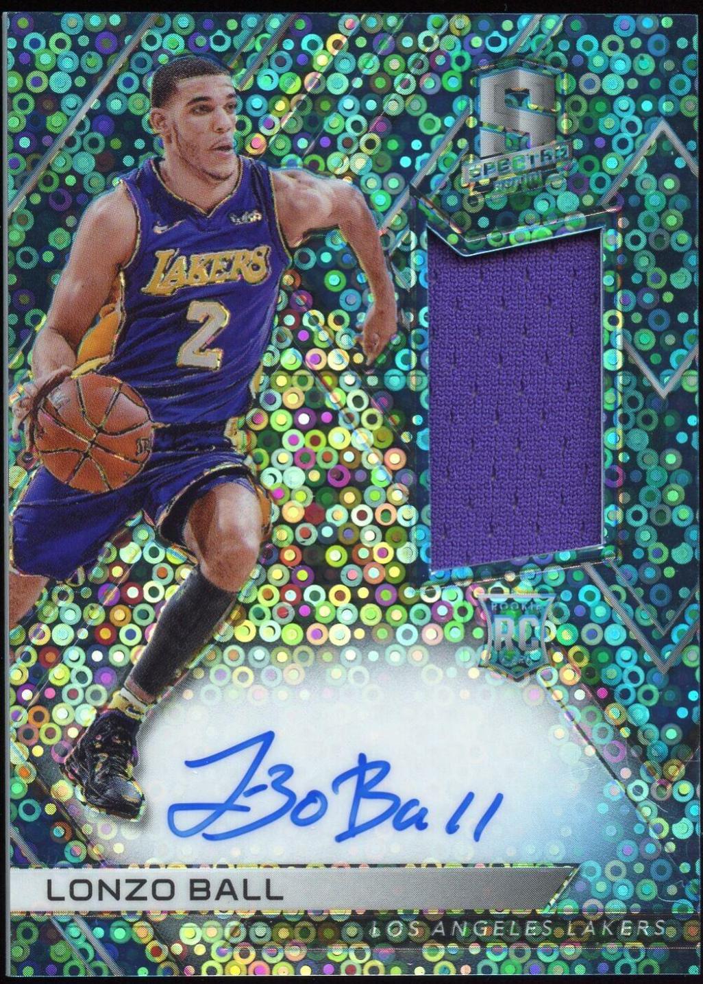 Lonzo Ball [Autograph Jersey Neon Pink] #110