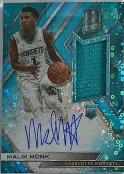Malik Monk Autograph Jersey Neon Blue #130