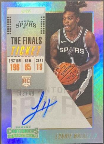 Lonnie Walker IV [Ball at Waist Autograph the Finals] #138