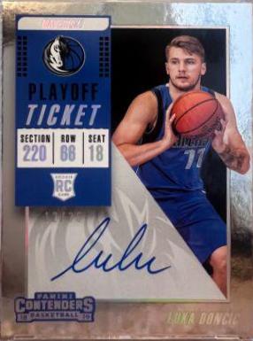 Luka Doncic [Ball at Chest Autograph Playoff] #122