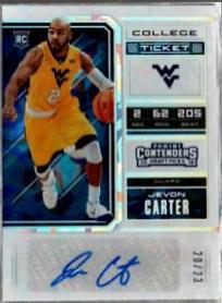 Jevon Carter [Autograph Cracked Ice Ticket] #90